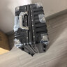 双星（doublestar）高颜值行李箱大容量箱登机箱新款拉杆箱男女铝框旅行箱密码皮箱子 豪华铝框款（曜石黑）  20寸（可登机+箱套贴纸） 实拍图