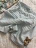 印品棉棉屋儿童纯棉短裤夏季薄款竹节棉男女宝宝中裤休闲裤婴幼儿沙滩裤全棉 鲸鱼帆船组 短裤3件装 90 （两用档） 实拍图