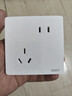 正泰（CHNT）开关插座 10a斜五孔插座 86型暗装插座面板 6c奶油白 实拍图