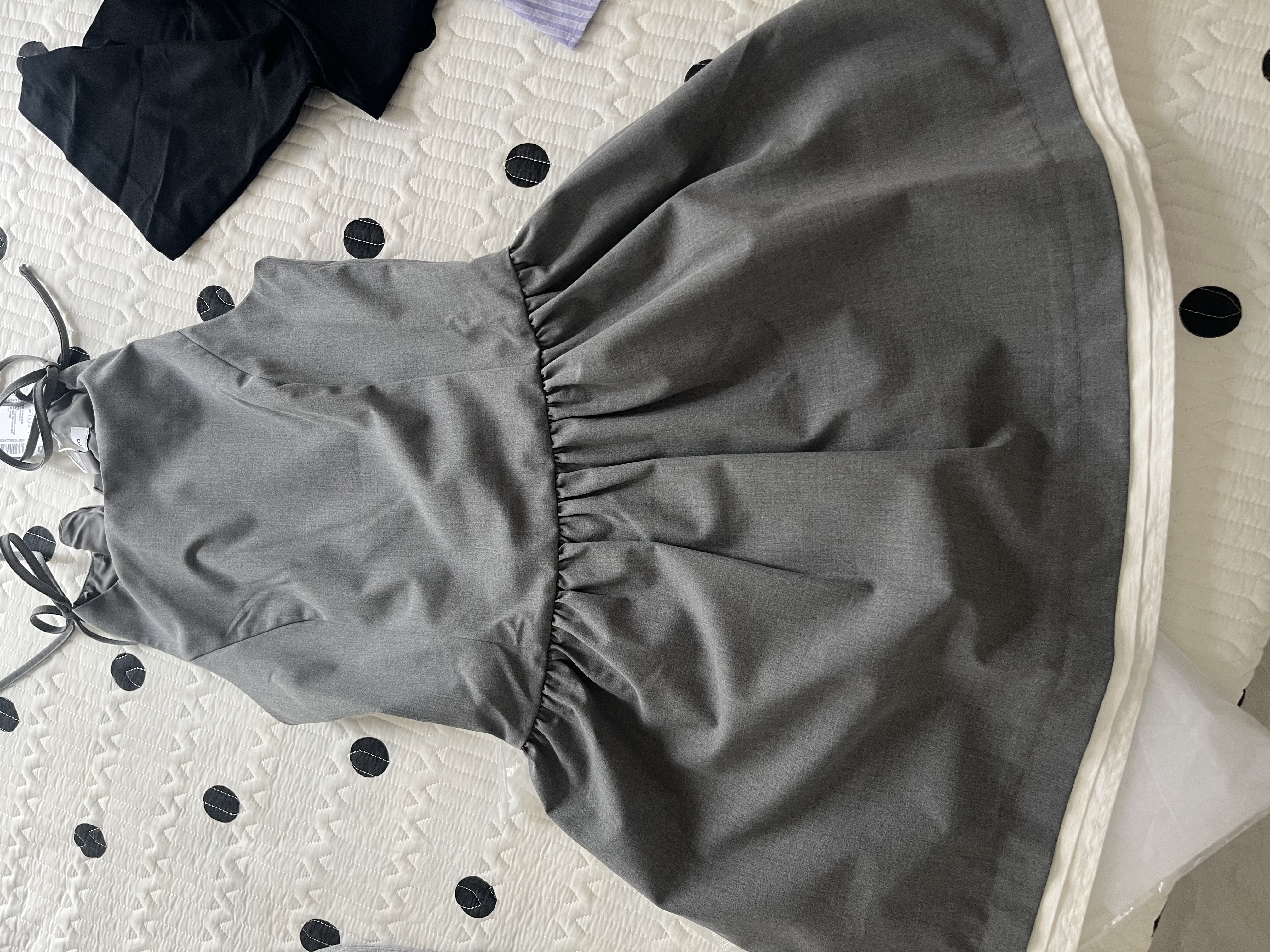 UR2026夏季新款女休闲甜酷绑带撞色收腰无袖连衣裙UYY750129 冷灰 S 实拍图