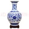 傲世景德镇陶瓷器青花瓷花瓶工艺品客厅摆件玄关办公室博古架装饰品 青花缠枝莲赏瓶+底座+证书 实拍图