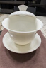 兮元记羊脂玉瓷三才盖碗茶杯德化白瓷单个大号陶瓷泡茶碗三件套功夫茶具 马蹄盖碗（130ml）【适合乌龙茶、红茶】 实拍图