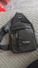 运动跑步包男休闲斜挎包手机包防泼水健身包女单肩包 黑色 实拍图