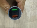 pissa车载充电器手机超级快充头车充点烟器转换插头转接头 数显快充监测款月光银提速300% 实拍图