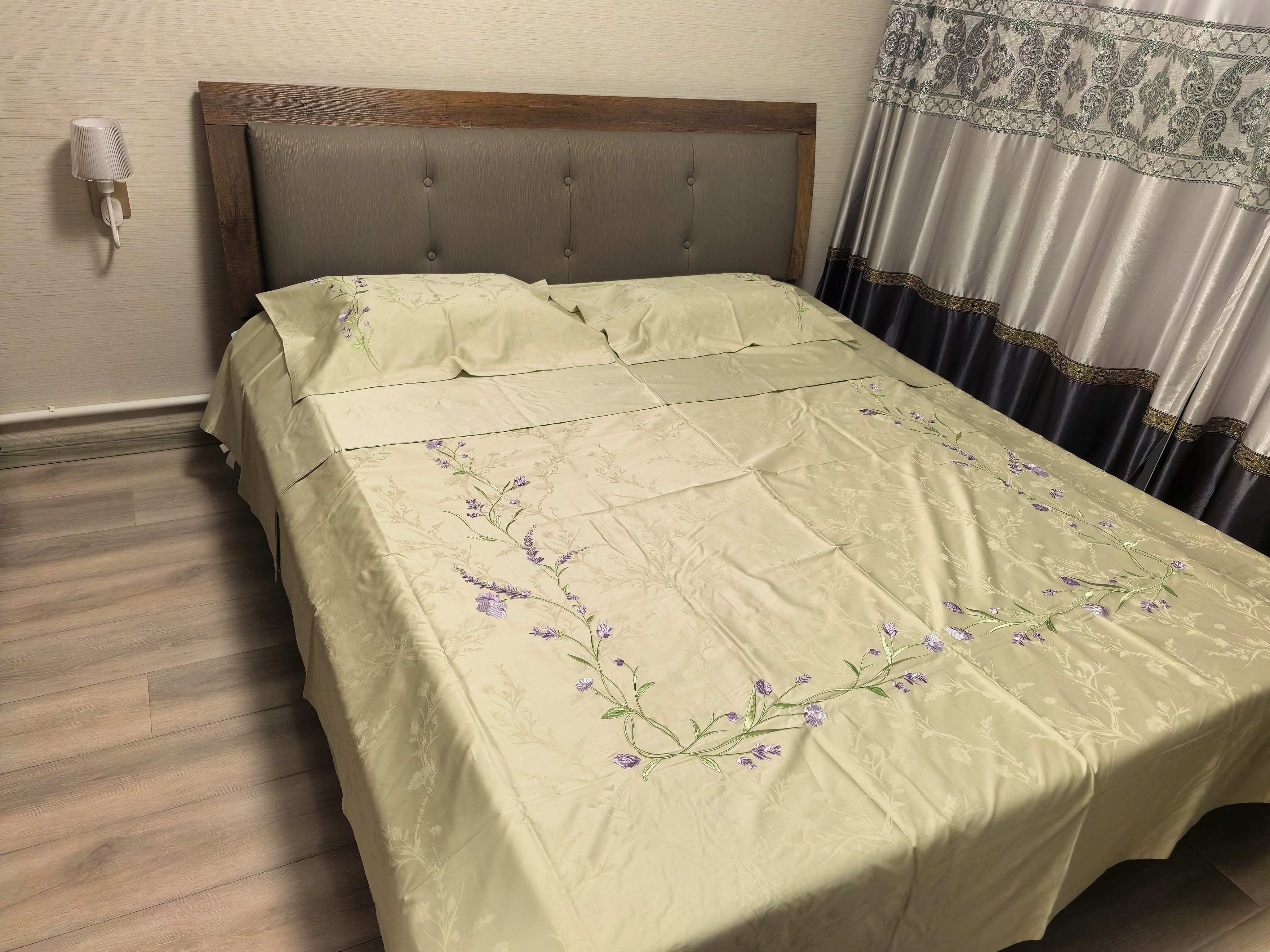 MIDO HOUSE铭都100支纯棉提花床单被套床品套件 野有蔓草1.8m床单款 实拍图