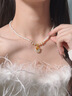 亚一[老庙黄金]珍珠项链年轻款平安扣生日520送女朋友礼物老婆 实拍图