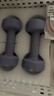 Keep哑铃女士健身家用彩色浸塑环保手铃亚铃全身塑形紫灰色3kg*2 实拍图