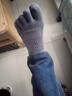 浪莎纯棉五指袜男全棉吸汗中筒男袜运动分趾男士透气吸汗五趾袜4双装 实拍图