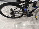 EG7山地自行车成人学生变速越野单车双减震赛车26寸青少年男女 辐条【加厚防滑轮-更安全】黑白 26寸21速【适合：160-180CM】 实拍图