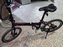 邦德·富士达 折叠自行车男女式铝合金禧玛诺7级变速碟刹超轻迷你学生便携单车 消光黑红(标准版) 20英寸 实拍图