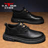 公牛世家男鞋新款百搭休闲皮鞋男款英伦风户外工装鞋低帮耐磨马丁靴子男 实拍图