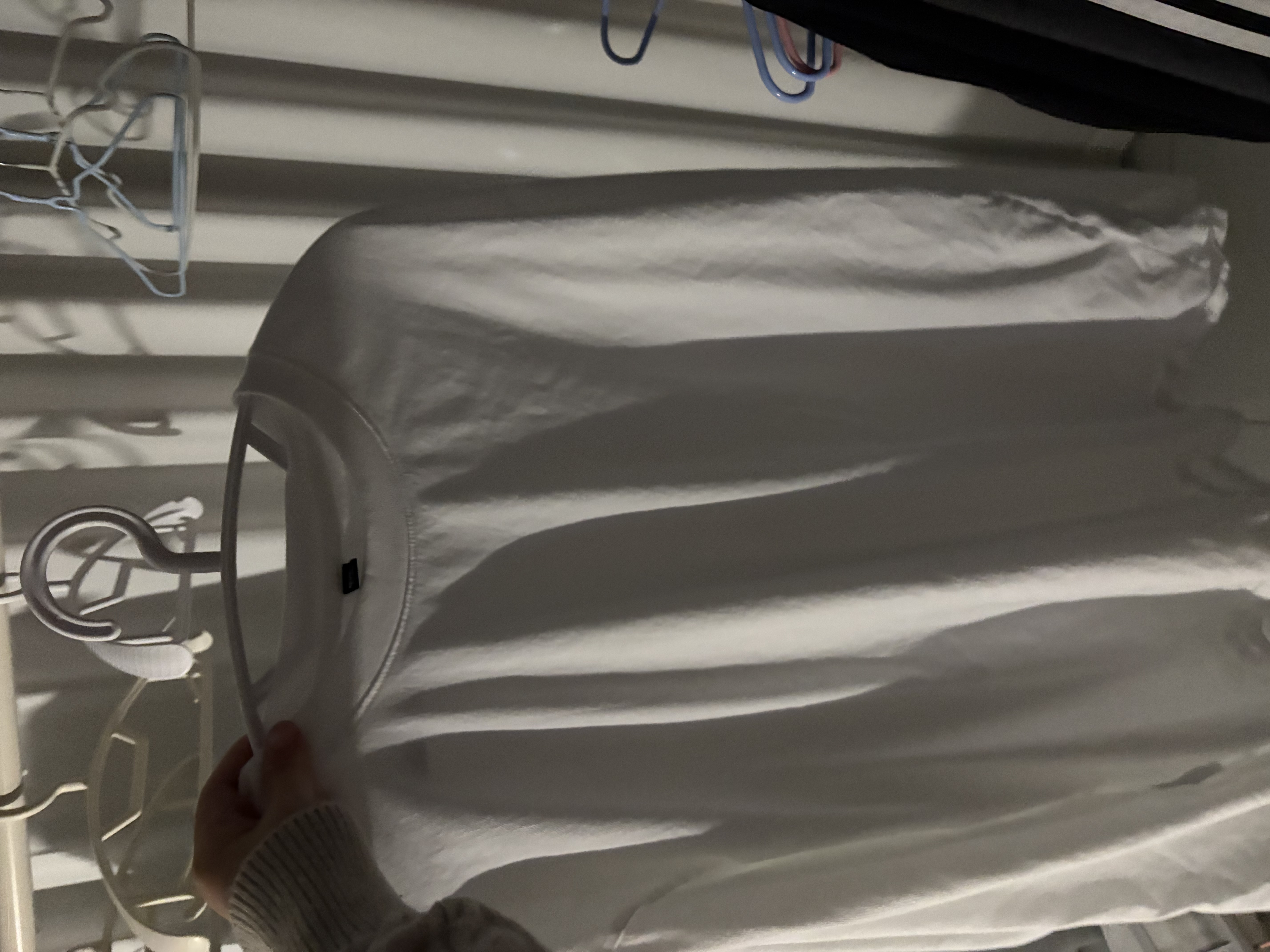 凡客诚品（VANCL）纯棉长袖T恤男春秋季圆领内搭衣服休闲宽松透气打底衫 白色 5XL 实拍图