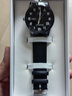 伯恩（BOARRNE）中考高考试静音专用手表初中学生高中生手表学生男女利剑防水手表 黑色40盘 皮带男表（日历） 实拍图