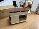 沙发边几可移动茶几小户型客厅边柜多功能茶桌升降折叠实木角几 胡桃+白 带升降：700*400*546 实拍图