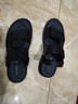红蜻蜓凉鞋男鞋轻便拖鞋夏季牛皮沙滩鞋露趾透气两穿WTT22118J黑色43 实拍图