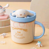 HELLO KITTY520礼物送礼三丽鸥陶瓷马克杯带盖可爱水杯子女高颜值支架杯实用 玉桂狗马克杯带盖 实拍图