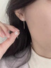 BJYLS999足银蝴蝶耳线女养耳洞2026新款耳环小众流苏耳钉耳饰礼物 【999足银】蝴蝶耳线（单只） 实拍图