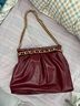 CHARLES&KEITH子母链条大容量流浪包托特包单肩斜挎包女包礼物CK2-40671449 【L号】Burgundy葡萄酒红色 L 实拍图
