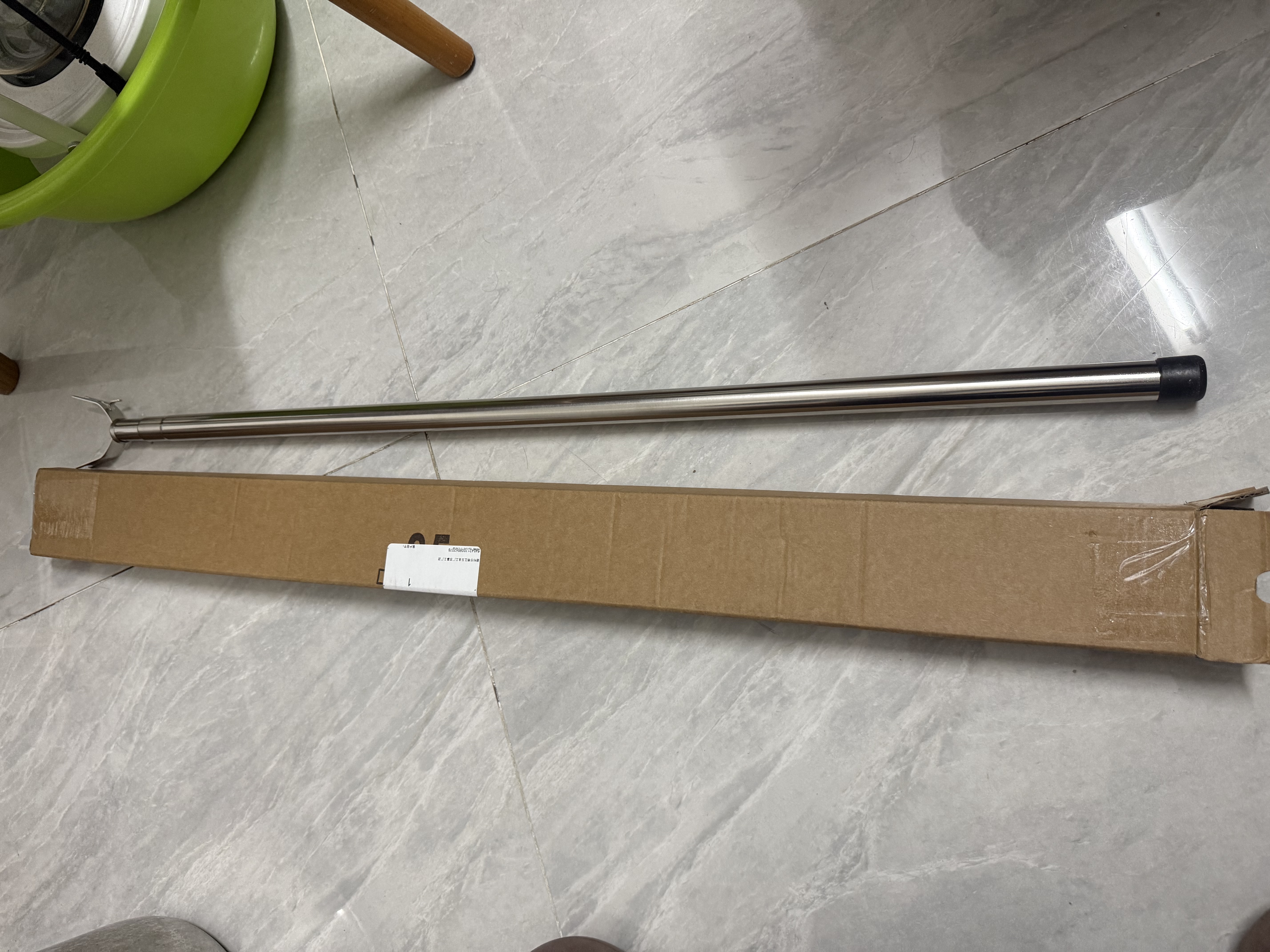 不锈钢双U头撑衣杆晾衣杆家用伸缩撑杆凉取衣架杆子宿舍衣叉加长 【可伸缩长度】85-155厘米 实拍图