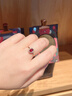廷亮 18K金镶嵌钻石天然鸽血红红宝石戒指戴妃款彩宝戒指送 手寸留言(10至20号)现货 实拍图