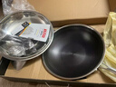 赫巴兹（HZIB）德国不粘锅316不锈钢炒锅炒菜锅具少油烟平底炒锅电磁炉燃气通用 双面屏+组合盖内径32外径 34cm 实拍图