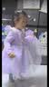 迪士尼爱莎公主裙子女春季新款女童连衣裙春秋儿童公主裙LX81227 紫110 实拍图