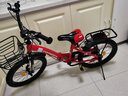 永久（FOREVER）儿童自行车男女款小孩单车可折叠脚踏车4-6-8-10岁辅助轮18寸红色 实拍图