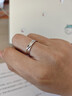 中国黄金足银戒指男生素圈纯银指环单身尾戒生日礼物送男友老公纪念日 足银交织男戒【京速达】C530 实拍图