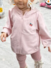 优衣库婴幼儿宝宝防紫外线网眼连帽开衫防晒衣婴幼儿衣服482045 10 水粉色 80 实拍图