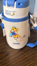 膳魔师（THERMOS）儿童吸管保温杯巧虎礼盒带杯套把手316L不锈钢幼儿礼盒学生杯TCKC 实拍图