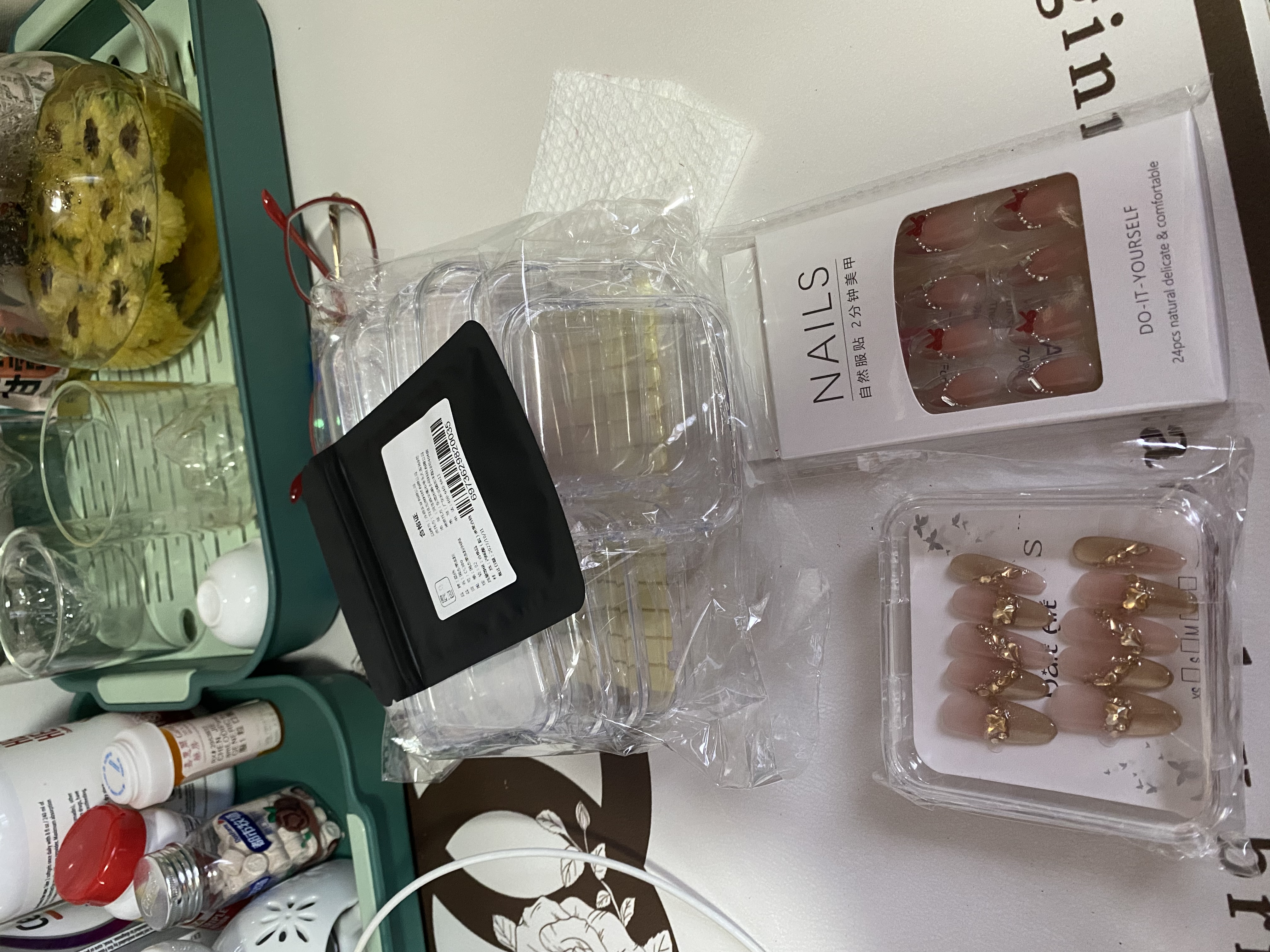 晨色穿戴甲美甲贴片【奶昔渐变】指甲贴成人甲片中短款24片可拆带工具 实拍图