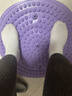 SMOOKY指压板脚底按摩脚垫穴位疏通脚心指压板仿鹅卵石圆形垫慢跑 优雅紫【圆形直径约55cm】 实拍图