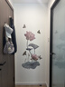 吉朵芸 中式国风自粘墙贴纸玄关墙面装饰3D立体沙发电视背景墙壁画贴画  古典荷 尺寸看详情或看主图第2张 实拍图