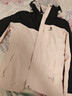 骆驼（CAMEL）三防冲锋衣户外登山服防水防风防污三合一保暖时尚运动外套 A9W114120-1X，木黛色/幻影黑女 L 实拍图