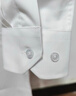 罗蒙（ROMON）纯色商务职业正装男士白衬衫工装外套长袖衬衣男CS108白色XL 实拍图