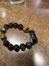石玥珠宝14mm金眼天然黑曜石手串虎眼石本命年貔貅水晶手链男女士款礼物 实拍图