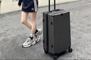 花瞳行李箱28寸大容量箱拉杆箱【明次日达】登机箱旅行箱密码箱皮箱子 深灰色【USB+杯架+干湿分离】 20英寸 【可登机箱，短途出差】 实拍图