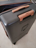 锐步（Reebok）行李箱PC拉杆箱多功能大容量旅行密码箱皮箱子英灰棕26英寸 实拍图