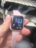 其他品牌高颜值LED手表时尚方形学生科技感超强夜光数字个性运动 樱花粉 实拍图