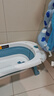 十月结晶婴儿洗澡盆新生儿大号可折叠智能感温格洛里蓝浴盆浴网浴垫3件套 实拍图