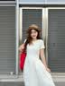 森马（Semir）连衣裙女夏高级感气质显瘦裙子2026白色修身a字长裙109326114004 实拍图