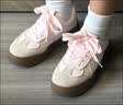 卡帕（Kappa）官方德训鞋子女鞋秋季透气增高休闲运动学生板鞋 奶茶粉 38 实拍图