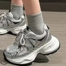 回力官方男鞋春夏老爹鞋女情侣款增高休闲鞋潮流运动鞋子男 银灰 43 实拍图