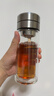 希诺双层玻璃杯男茶水分离杯高档泡茶杯子车载水杯XN-9338本色 290mL 实拍图