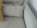 源氏木语布艺沙发客厅现代简约实木沙发转角沙发沙砾白三人位 实拍图