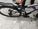 EG7山地自行车成人学生变速越野单车双减震赛车26寸青少年男女 辐条【加厚防滑轮-更安全】黑白 26寸21速【适合：160-180CM】 实拍图