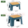 好尔凳子家用客厅卧室阳台塑料凳子创意脚踏小方凳小号北欧蓝4个装 实拍图