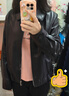 凯撒（KAISER）凯撒皮衣女真皮翻领收腰小羊皮单皮外套秋季皮夹克女装黑色M 实拍图