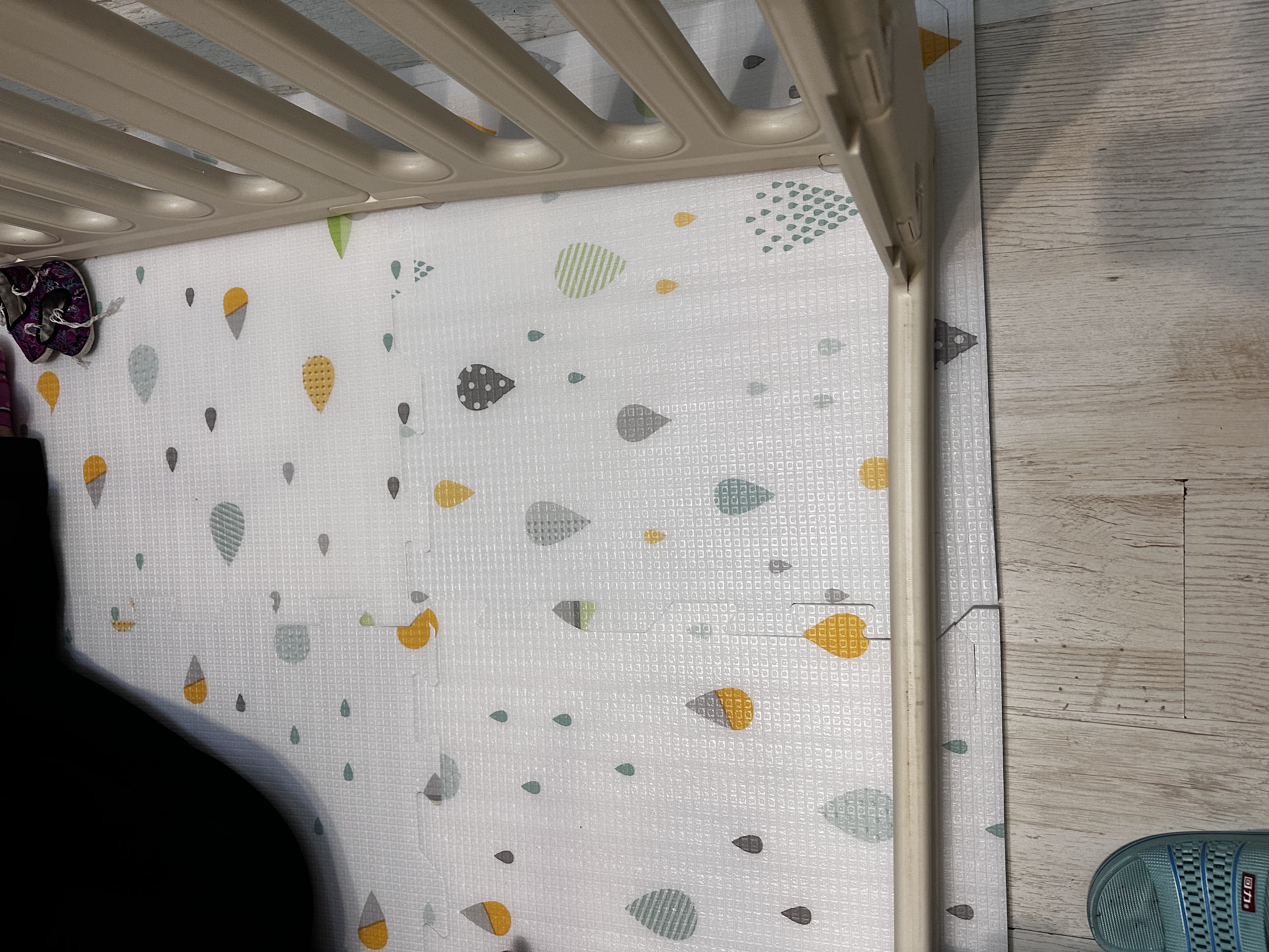 BG-BABYGO宝宝爬行垫儿童地垫XPE爬爬垫家用游戏地垫婴儿无味加厚垫子p 【12片装】遨游海底【56*56cm每片】 双面2cm厚度 PE材质 自带边条 实拍图