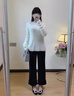 啄木鸟平底内增高单鞋女2026年春夏季新款浅口水钻乐福鞋软底百搭通勤鞋 黑色【内增高4CM】 37 (235mm) 实拍图
